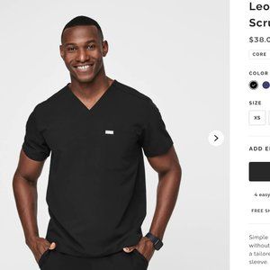 Figs Leon™ Three-Pocket Scrub Top (L) (New)